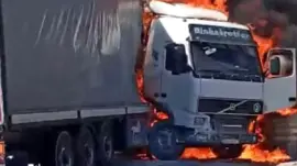 Gaziantep’te Tır Yangını