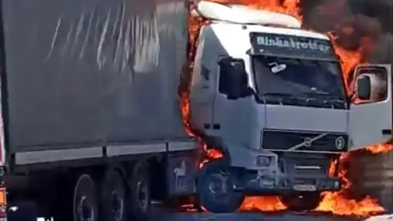 Gaziantep’te Tır Yangını